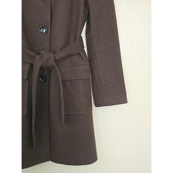 Michael Kors Brown Wool Blend Belted Coat Womens Size Small Jacket - Picture 4 of 12